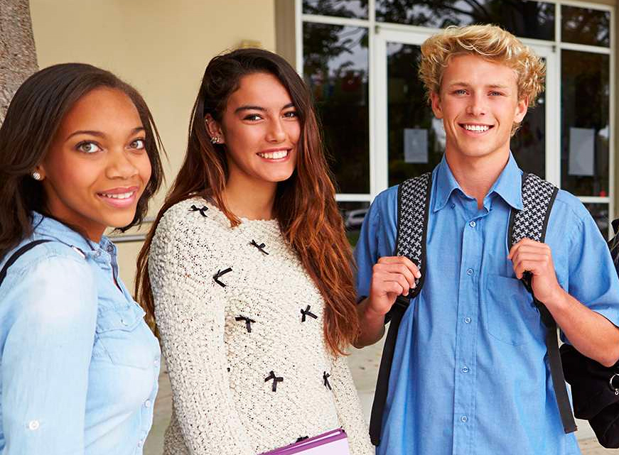 Teens at school