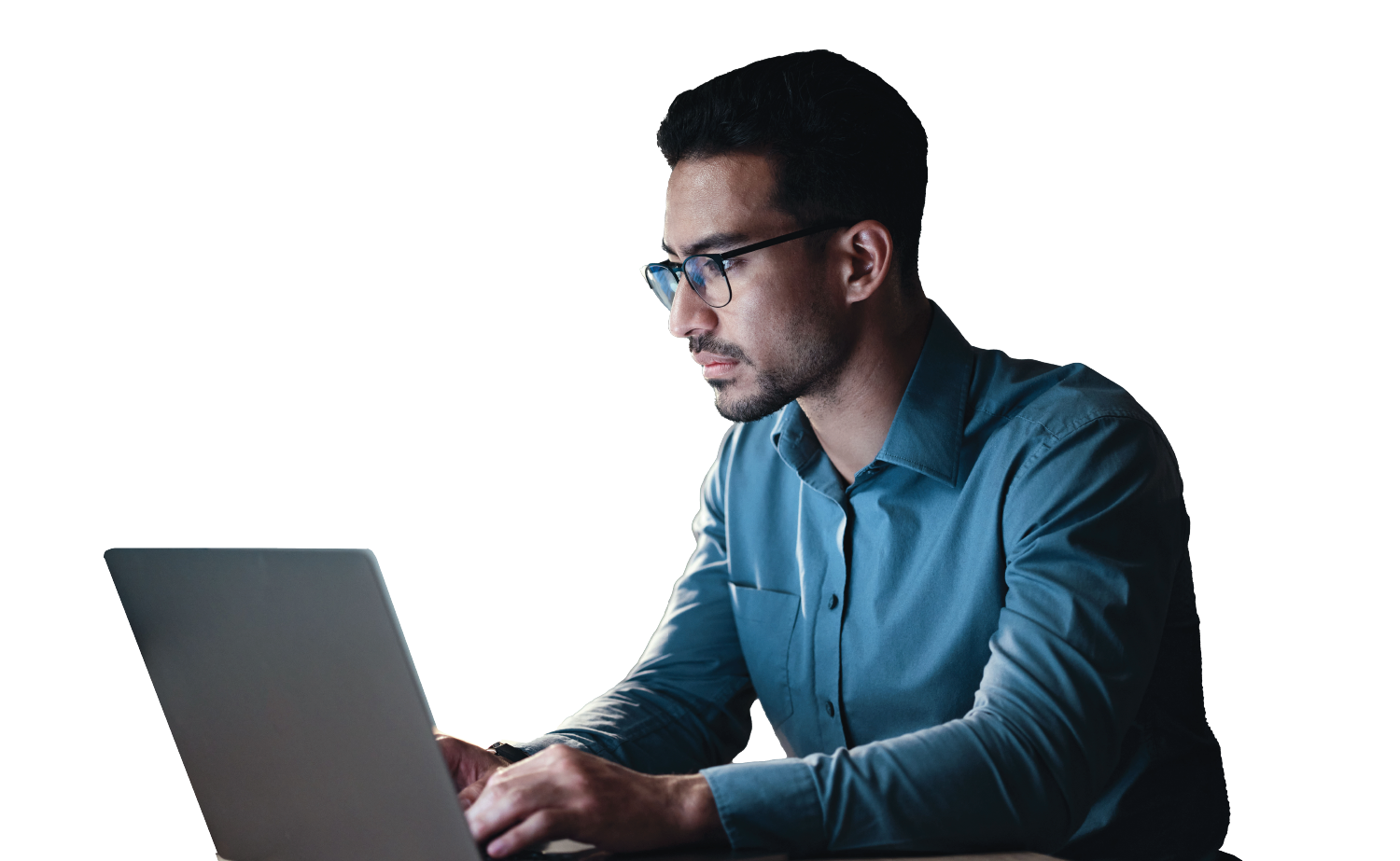 Person working on laptop
